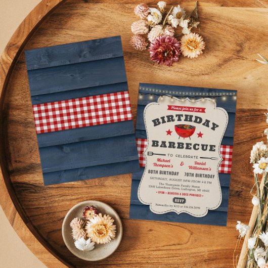 Invitation Double Joint BBQ d'été BBQ d'été