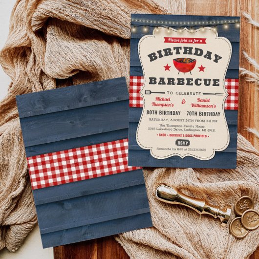 Invitation Double Joint BBQ d'été BBQ d'été