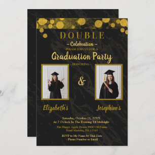 Invitation Double joint Celebration Graduation Party 2 photos