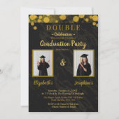 Invitation Double joint Celebration Graduation Party 2 photos (Devant)