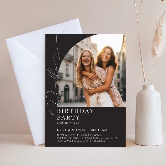 Invitation Double Joint Dual 30th Milestone Birthday Party