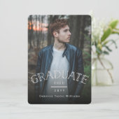 Invitation Double Line Graduate Modern Photo Graduate Party (Debout devant)