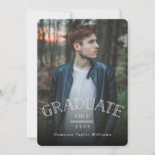 Invitation Double Line Graduate Modern Photo Graduate Party (Devant)