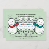 Invitation Double l'invitation de fête d'anniversaire amusant (Devant / Derrière)