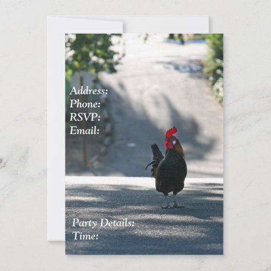 Invitation double, Liste (Dos)