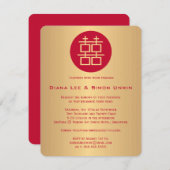 Invitation Double Mariage chinois (Devant / Derrière)