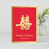 Invitation Double Mariage chinois (Debout devant)