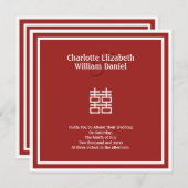 Invitation Double Mariage chinois (Devant / Derrière)