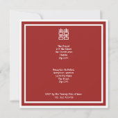 Invitation Double Mariage chinois (Dos)