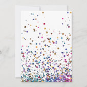 Invitation Double mixte adulte coloré fête d'anniversaire (Dos)