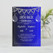 Invitation Double mixte adulte fête d'anniversaire | Argent b (Debout devant)