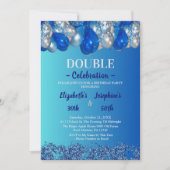 Invitation Double mixte adulte fête d'anniversaire | Ballons  (Devant)