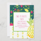 Invitation double motif Tutti Fruitti Tropical (Devant)