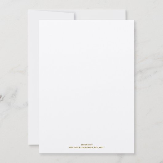 Invitation Double or Mariage chinois classique (Dos)