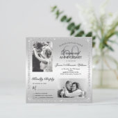 Invitation Double photo du 60e anniversaire du Mariage Diamon (Debout devant)