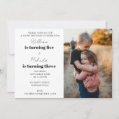 Invitation Double Photo Fête d'anniversaire conjointe (Devant)