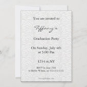 Invitation double photo jaune chic Graduation (Dos)