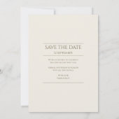 Invitation Double photo minimaliste moderne enregistrer la da (Dos)