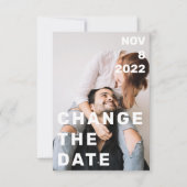 Invitation Double photo moderne grand et audacieux changer la (Devant)