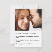 Invitation Double photo moderne grand et audacieux changer la (Dos)