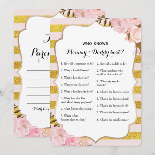 Invitation Double Side 2 Baby shower - Conseil  Qui sait