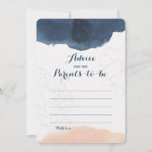 Invitation Double Side 2 Baby shower - Conseil| Qui sait (Dos)