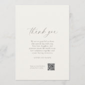 Invitation Double-Sided Wedding Menu & Thank You Card (Dos)