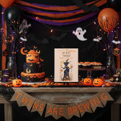 Invitation Double Trouble Brew - Un Baby shower Halloween jum