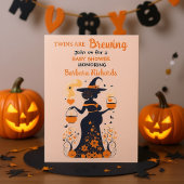 Invitation Double Trouble Brew - Un Baby shower Halloween jum