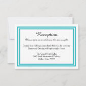 Invitation Double Turquoise Trim-Réception (Devant)