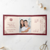 Invitation Double Xi Chinois Bilingue Triplé Maria (Intérieur)