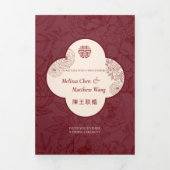 Invitation Double Xi Chinois Bilingue Triplé Maria (Page de couverture)