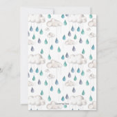 Invitation Doublement nuageux avec une chance de Baby shower (Dos)