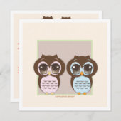 Invitation Doubler la joie !  Baby shower de filles de la Che (Devant / Derrière)