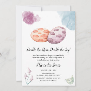 Invitation Doubler le gouffre, doubler le Baby shower du drag