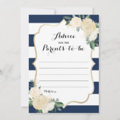 Invitation Doubles jeux latéraux de baby shower - conseil | (Dos)