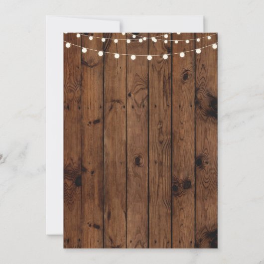 Invitation Douce 16 Anniversaire Fête Daisy Wood Lights Invit (Dos)