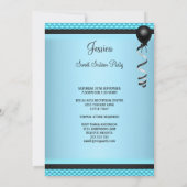 Invitation Douce 16 Anniversaire Parties scintillant Bleue Gl (Dos)