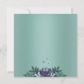 Invitation douce 16 ans Papillon Violet & Vert (Dos)