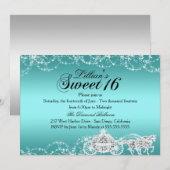Invitation douce 16 ans Princesse Cheval & Carross (Devant / Derrière)