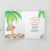 Invitation Douce 16 Aquarelle tropicale été Luau hawaïen (Intérieur)