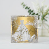 Invitation Douce 16 Douce Seize Argent Or Élite (Debout devant)