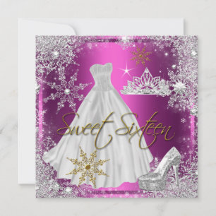 Invitation Douce 16 Douce Seize Rose Blanc Or Elite