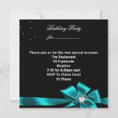 Invitation Douce 16 Douze ans Bleu Argent Photo (Dos)