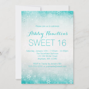 Invitation Douce 16 Merveilleux Monde Hivernal Vintage Sarcel