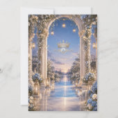 Invitation Douce 16 Princesse Jardin Bleu Poudre (Dos)