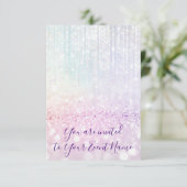 Invitation Douce 16e 15e Cordes de pastel nuptiale Quinceaner (Debout devant)