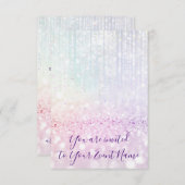 Invitation Douce 16e 15e Cordes de pastel nuptiale Quinceaner (Devant / Derrière)