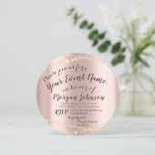 Invitation Douce 16e anniversaire Confetti Rose 15e nuptiale (Debout devant)