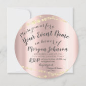 Invitation Douce 16e anniversaire Confetti Rose 15e nuptiale (Devant)